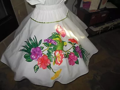 Malco Modes Square Dance Skirt Women - Small - White  - 23  - Custom Design • $9.99