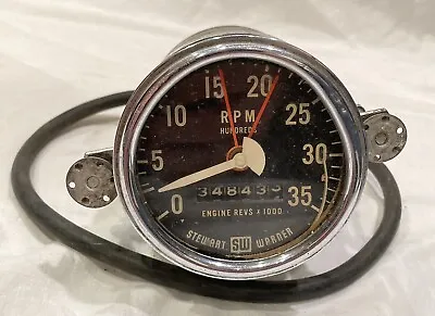 Vintage Stewart Warner Tachometer 3500 RPM 760 Series 12V 6 Cyl 760 L • $65