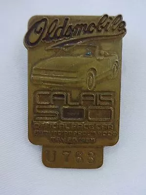 1985 Indianapolis 500 Bronze Pit Badge Olds Calais Danny Sullivan Spin And Win  • $49.99