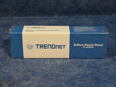 TRENDnet TC-P08C6 8-Port Cat6 Unshielded Patch Panel 8 X Gigabit (G101) • $14.99