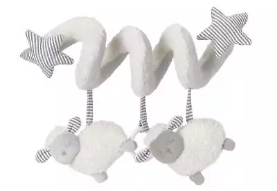 Silver Cloud Counting Sheep Activity Spiral Baby Car Seat Pushchair Toy New • £25.09