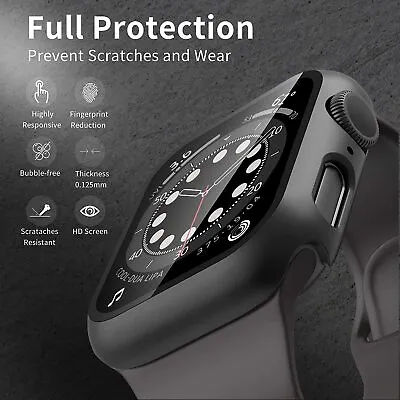 $12.90 • Buy For Apple Watch Series 8 7 6 5 4 3 SE IWatch Full Cover Case & Screen Protector