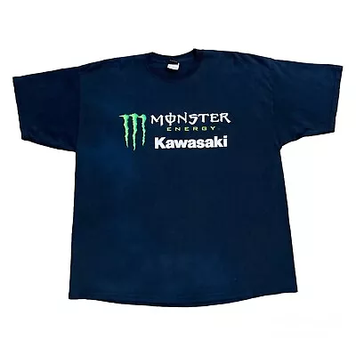 Kawasaki Monster Energy T-Shirt Dirt Bike Motorcross Supercross Black Size 2XL • $14.89