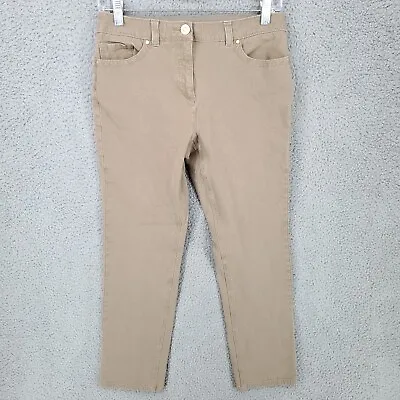 Chicos Pants Womens 4 0 Small So Lifting Cropped Mid Rise Beige • $13