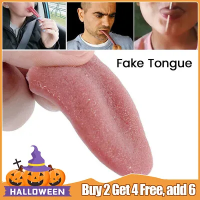 Halloween Harmless Realistic Fake Tongue Trick Joke Prank Props Toys NEW • £2.60