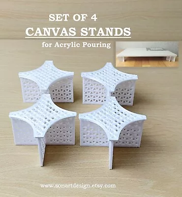 Set Of 4 Canvas Stands For Acrylic Pouring/ Painting For The Big Size Of Canvas. • £15