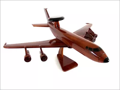 E-3 AWACS Airborne Warning Aircraft Handcrafted Premium Mahogany Wood Desk Model • $169.95