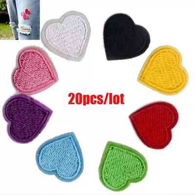 20pcs/lot New Love Heart Iron On Patches Sewing On Embroidered Clothes Sticker • $2.93