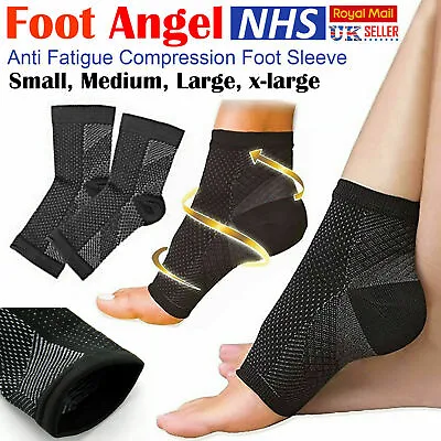 £3.08 • Buy 2X Compression Foot Socks Support Sleeve Heel Pain Relief Plantar Fasciitis Arch