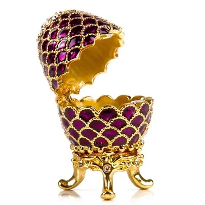 Purple Pine Cone Faberge Egg Replica Jewelry Box Easter Egg яйцо Фаберже 1.7  • $44.95