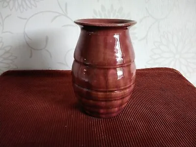 £14.99 • Buy  Candy Ware Vase Unusual Red Brown Glaze 6  Vintage Bovey Tracey West Country 