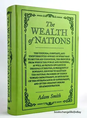 $38 • Buy THE WEALTH OF NATIONS Adam Smith Book I To V Faux Leather Flexi Bound Brand NEW