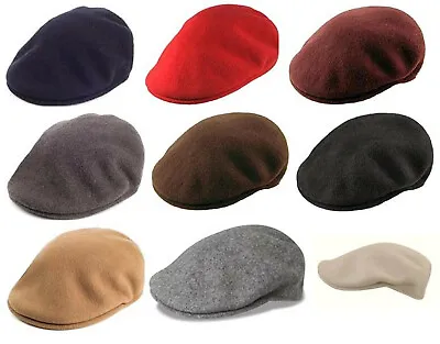 KANGOL Hat 504 Wool Flat Cap 0258BC Winter Cap Various Colours Sizes: S - XL • £62