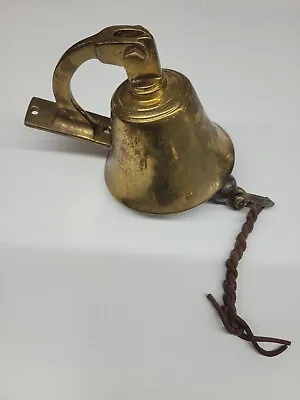 Vintage Brass Wall Hanging Ship Bell Nautical Wall Mounted Made In India • $20.97