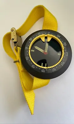 Vintage AQUASTAR GENEVE Wrist Compass RARE Aquastar Compass Yellow & Black • $255.01