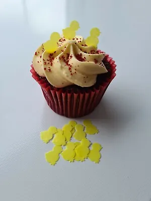 50 X Precut Edible Mini Easter Chicks Wafer Cupcake Decorations Toppers Various • £1.95