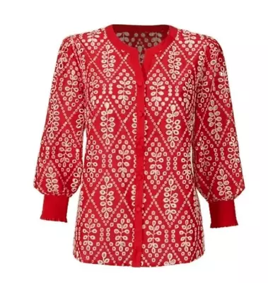 Cabi New NWT Lyric Top #6203 Red Pattern XS - XL Was $153 • $114.75