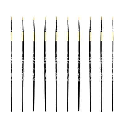 XDT#700 #000 10 Pc Micro Liner Artist Paint Brush Model Nail Acrylic Watercolor • $12.99