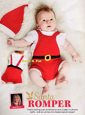 Original Knitting Pattern For A Baby Santa Suit Romper & Hat Christmas Outfit • £1.50