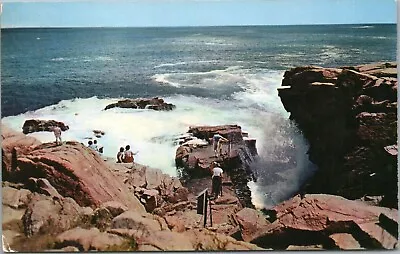 Postcard Thunder Hole Barre Harbor Maine ME Acadia Park Mt Desert Island View • $9.95