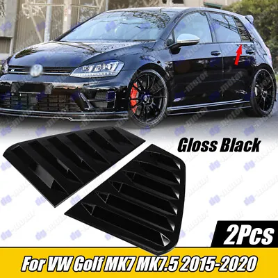 For VW Golf MK7 7.5 GTI 2014-2019 Quarter Glass Window Louver Vent Shade Cover • $28.49