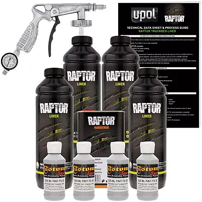 U-POL Raptor Tintable Mesa Gray Spray-On Truck Bed Liner Spray Gun 4 Liters • $259.99