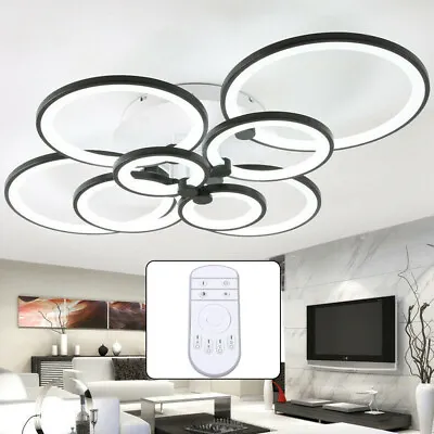 Modern Ceiling Light 8Heads Dimmable Chandelier LED Pendant Lamp Fixture +Remote • $80