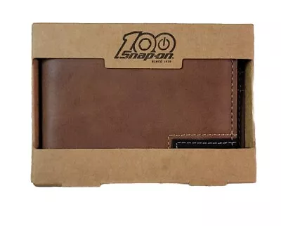 SNAP ON TOOLS FOLDING WALLET BROWN W/ MONEY CLIP “100th ANNIVERSARY” COLLECTIBLE • $24.95