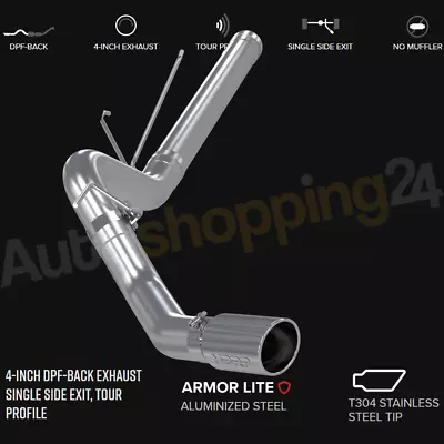 MBRP S6130AL 4  DPF-Back Exhaust For 2011-2012 RAM 2500/3500 6.7L Cummins • $369.99