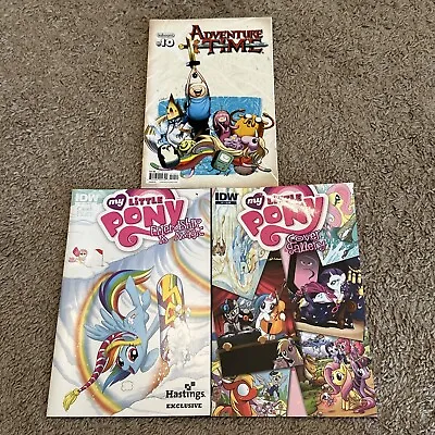My Little Pony And Adventure Time Comic Book Lot MLP #1 Cover Gallery & AT #10 • $18