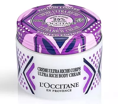 L'OCCITANE Limited Edition Shea Lavender Ultra Rich Body Cream 6.9 OZ 200ML NEW • $39.99