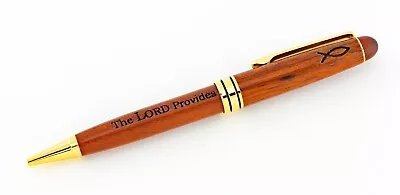 P Graham Dunn Rosewood Wood Ballpoint Pen The Lord Provides Inscription • $14.95