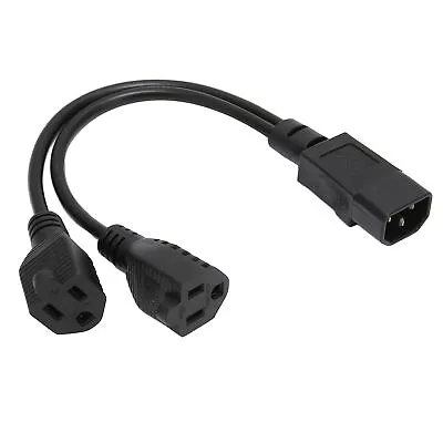 Y Splitter Power Plug Cord IEC 320 C14 Male To Dual 5 15R Female Splitter • £9.47