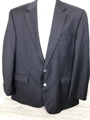 Michael Kors Navy Blazer Jacket 2 Button Wool 46 Long Flaws (t8) • $39.99