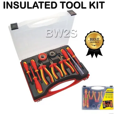 £21.89 • Buy 11pc Electrical Electricians Tool Kit Insulated Screwdriver Tester Pliers Tape