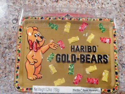 HARIBO Gold-Bears Miniature Metal Lunch Box Mini Candy Tin Gift Box NOS • $9.99