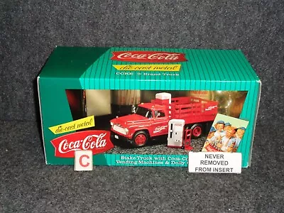 1996 Ertl COCA- COLA 1957 Chevrolet Stake Truck Vending Machines & Dolly Cart • $49.95