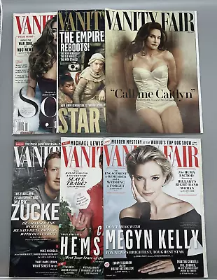 Vanity Fair Magazines Lot Of 6  2015 2016 • $12