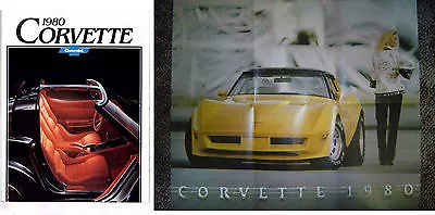 1980 CHEVROLET CORVETTE US 12 Page Brochure Folder Opens To Stunning Poster  • $18