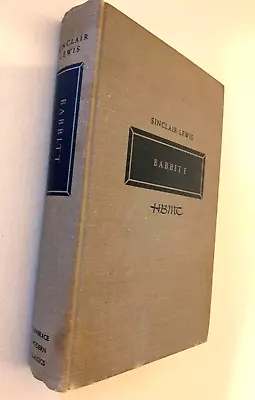 Sinclair Lewis 'Babbitt' HBMC Harcourt Brace 1922 Hardcover • $7.95