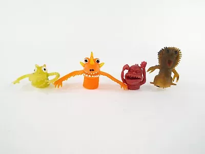 Jiggler Monster Finger Puppet & Pencil Topper Lot Rubber Plastic Toys • $24.99