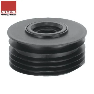 McALPINE DC2-BL Black 110mm Soil Waste Pipe Reducer To 32mm Or 40mm Push Fit • £12.39