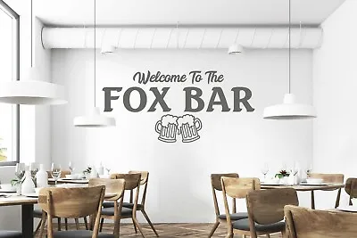 PERSONALISED Wall Sticker  Welcome To The...  Customised Bar Pub Decal Transfer • £21.95