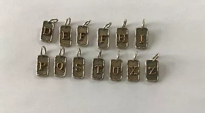 Waxing Poetic Tag Insignia---Sterling Silver Brass  *multiple Letters* • $22.99