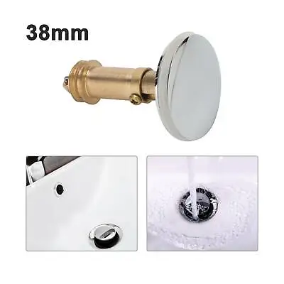 £4.99 • Buy 38mm Sink Bath Basin Waste Easy Pop Up Click Clack Spring Bolt With Plug Chrome.