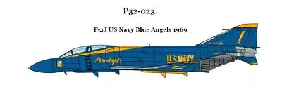 Oop Cam Pro Decal P32-023 1/32 Scale F-4 Phantom Blue Angels 1969 • $9.75
