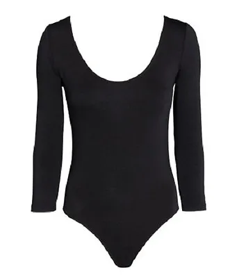 Mondor 497 Black Child Size Medium (7-10) Long Sleeve Nylon Leotard (Defects) • $7.99