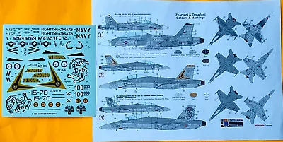 Decals  1/72_F-18B Hornet /Spain US Navy &RAAF/ • £3.70