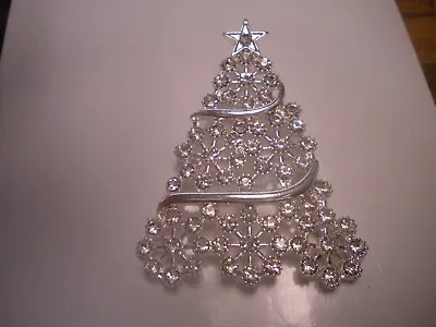 Wow Fantastic Vintage Christmas (crystal Christmas Tree )  Pin / Brooch • $8.95