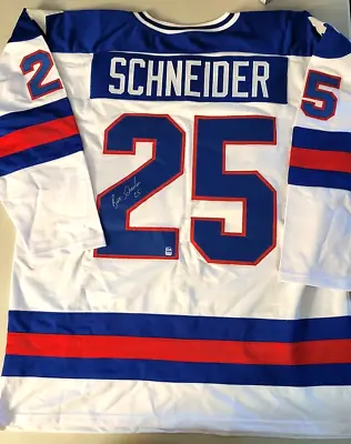 Buzz SCHNEIDER Team USA Autographed Jersey MIRACLE ON ICE XL Stitched Custom • $72.43